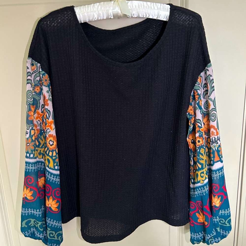 Gypsy peplum sleeve top
